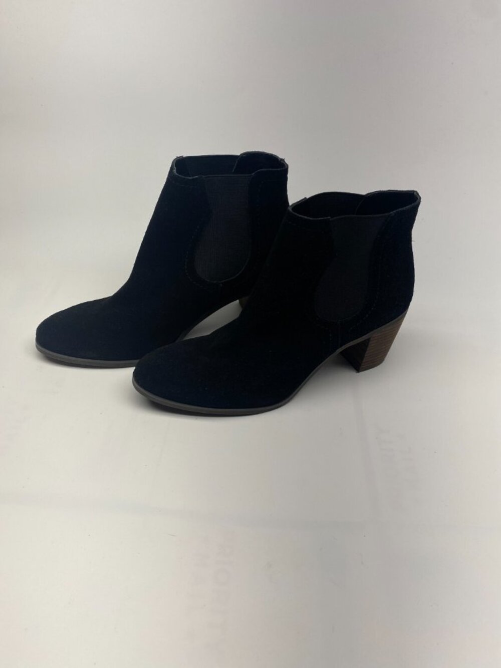 Lucky Brand Womens Chelsea Black Suede Bootie Sz 9.5
